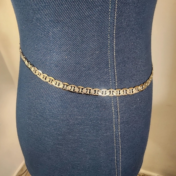 Silver Mariner's Chain Link Waist Chain Belt - Picture 4 of 10